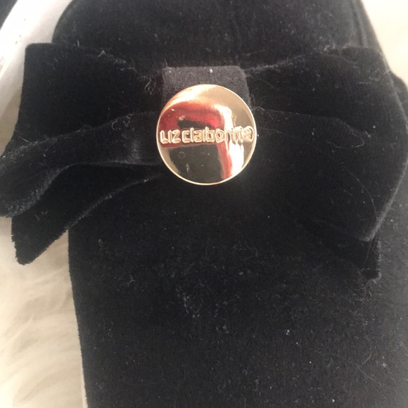 Like new Liz Claiborne Black Suede Slip On - Picture 3 of 7